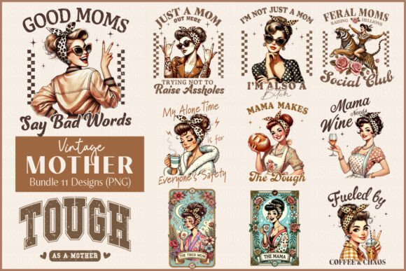 Download Vintage Mothers Day Funny Mama Bundle - Premium Resources