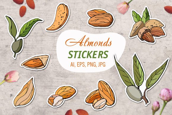Download Almond/ Printable Stickers Cricut Design - Cricut Collection