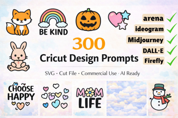 Download 300 Cricut Design Prompts Midjourney - Cricut Collection